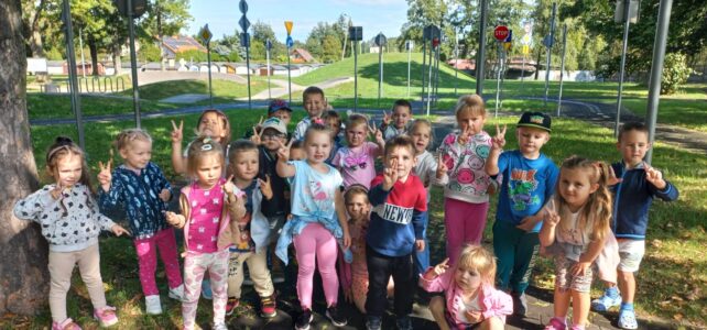 Spacer w miasteczku rowerowym w parku – grupa 2